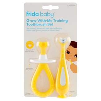 Frida Baby Grow With Me, zestaw treningowych szczoteczek do zębów dla dzieci, od 6 miesiąca - zdjęcie produktu