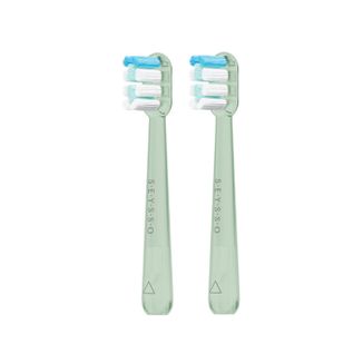 Seysso Deep Clean, końcówki wymienne do szczoteczki sonicznej Junior, zielone, 2 sztuki - zdjęcie produktu
