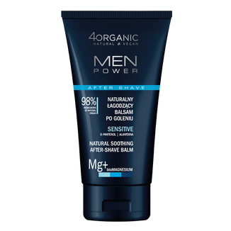4Organic Men Power, naturalny łagodzący balsam po goleniu, Sensitive, 150 ml - zdjęcie produktu