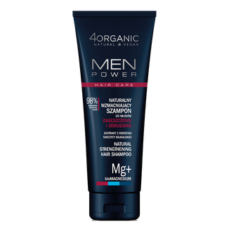4Organic Men Power, naturalny szampon, Zagęszczene i Odbudowa, 250 ml - zdjęcie produktu