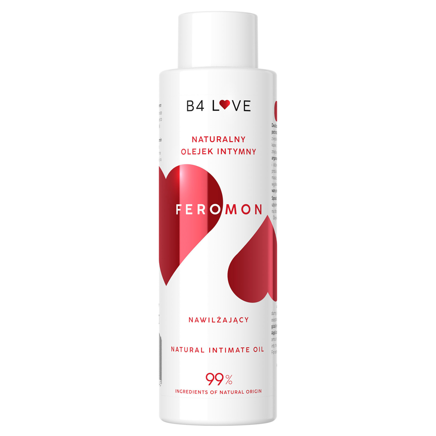 4Organic B4Love Feromon, naturalny olejek intymny, nawilżający, 70 ml — Składniki i ocena