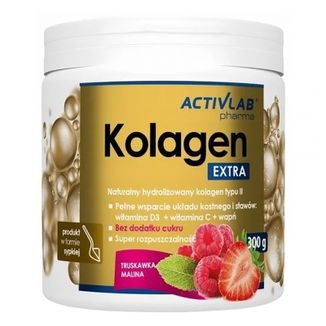 Activlab Pharma Kolagen Extra, smak truskawka-malina, 300 g KRÓTKA DATA - zdjęcie produktu
