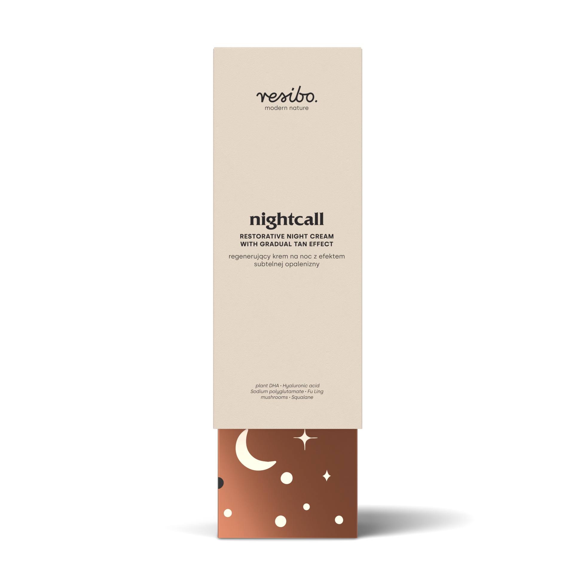 Resibo Resibo Nightcall, regenerujący krem na noc z efektem subtelnej opalenizny, 50 ml