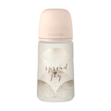 Suavinex Spread Joy, butelka z fizjologicznym smoczkiem SX Pro, średni przepływ, beżowe serce, od 3 miesiąca, 270 ml - miniaturka zdjęcia produktu