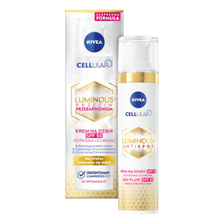 Nivea Cellular Luminous 630, krem na dzień przeciw przebarwieniom, SPF 50, 40 ml USZKODZONE OPAKOWANIE - zdjęcie produktu