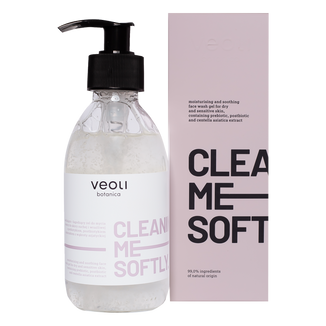 Veoli Botanica Cleaning Me Softy, nawilżająco-łagodzący żel do mycia twarzy do skóry suchej i wrażliwej, 190 ml - zdjęcie produktu