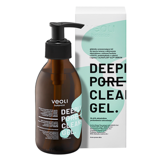 Veoli Botanica Deeply Pore Cleansing Gel, głęboko oczyszczający żel do mycia twarzy z aktywnym ekstraktem z zielonej herbaty z EGCG, 200 ml - zdjęcie produktu