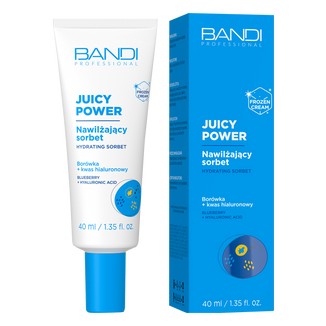 Bandi Juicy Power, nawilżający sorbet do twarzy, borówka + kwas hialuronowy, 40 ml KRÓTKA DATA - zdjęcie produktu