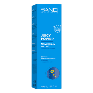 Bandi Juicy Power, nawilżający sorbet do twarzy, borówka + kwas hialuronowy, 40 ml - zdjęcie produktu