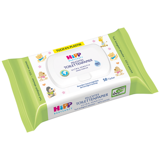 HiPP Babysanft, nawilżany papier toaletowy, od urodzenia, 50 sztuk - zdjęcie produktu