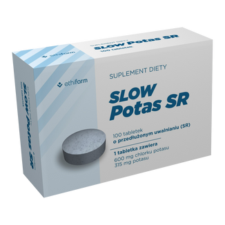 Slow Potas SR, 100 tabletek o przedłużonym uwalnianiu KRÓTKA DATA - zdjęcie produktu