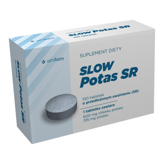 Slow Potas SR, 100 tabletek o przedłużonym uwalnianiu - zdjęcie produktu