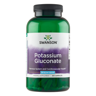 Swanson Potassium Gluconate, glukonian potasu, 250 kapsułek - zdjęcie produktu