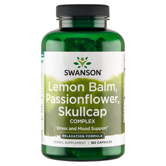 Swanson Lemon Balm Passionflower Skullcap Complex, 180 kapsułek - zdjęcie produktu