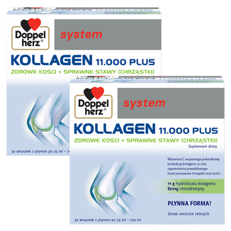 Zestaw Doppelherz system Kollagen 11000 Plus, 2 x 30 ampułek - zdjęcie produktu