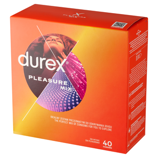 Durex Pleasure, zestaw prezerwatyw, 40 sztuk USZKODZONE OPAKOWANIE - zdjęcie produktu