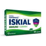 Iskial Immuno + Czosnek, dla dzieci powyżej 6 lat i dorosłych, 60 kapsułek - miniaturka zdjęcia produktu