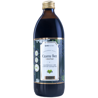 SEMA Herba Czarny Bez, sok z owoców, 500 ml KRÓTKA DATA - zdjęcie produktu