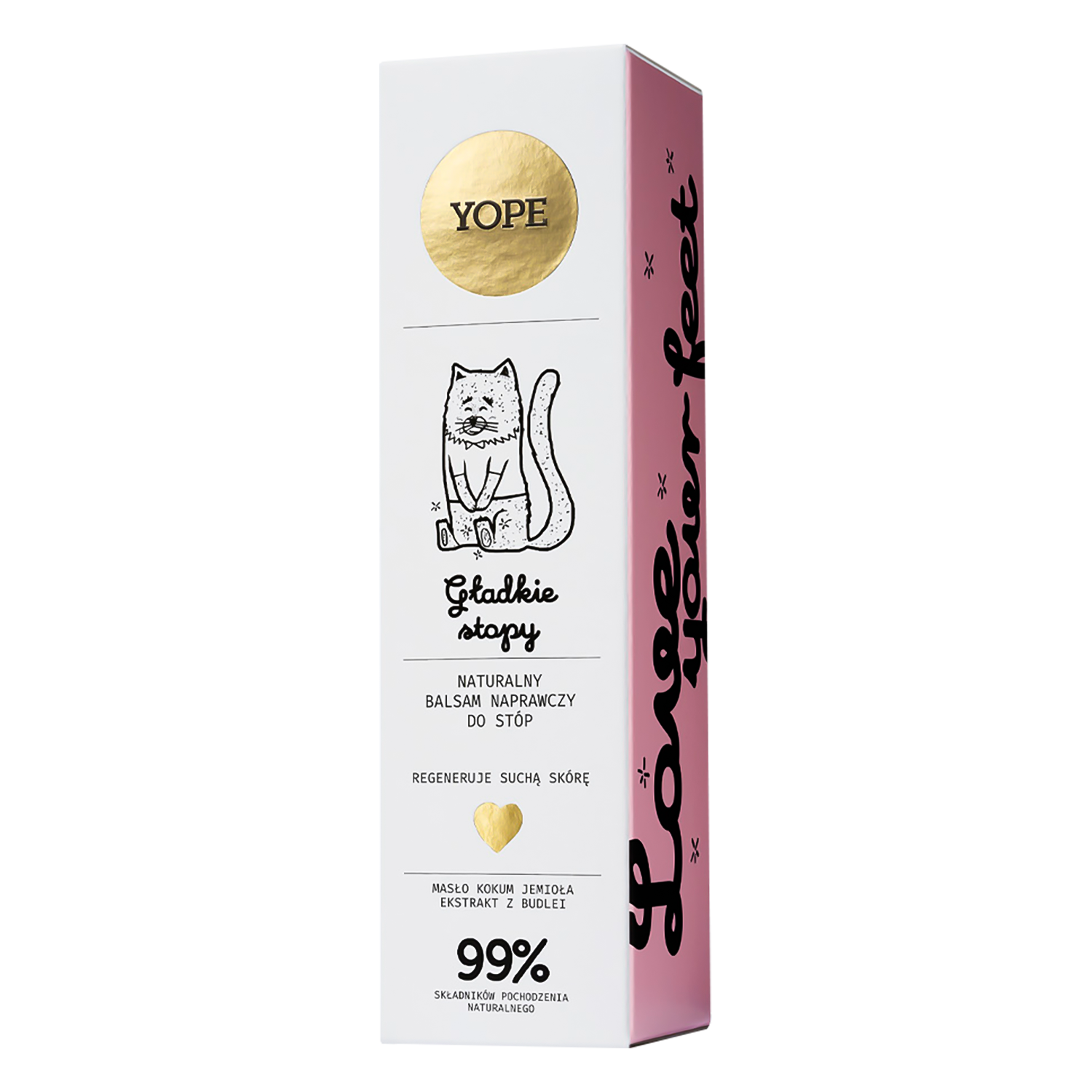 Nieznana Yope Gładkie Stopy, naturalny balsam naprawczy do stóp, 75 ml