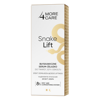 More4Care Snake Lift, błyskawiczne serum-żelazko do twarzy, szyi i dekoltu, 35 ml - zdjęcie produktu