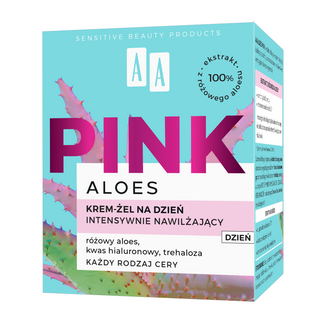 AA Aloes Pink, intensywnie nawilżający krem-żel na dzień, 50 ml - zdjęcie produktu