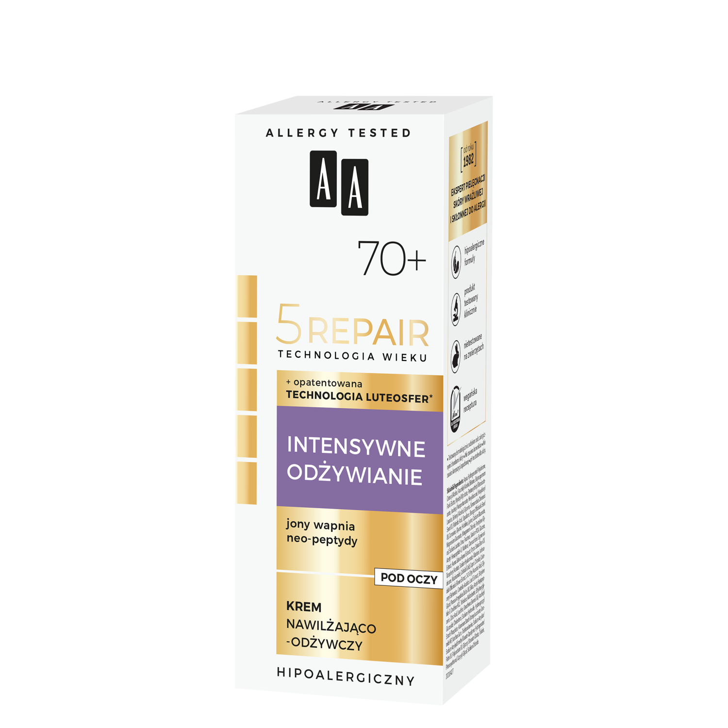 AA AA Technologia Wieku 5 Repair 70+ Intensywne odżywianie, krem pod oczy nawilżająco-odżywczy, 15 ml — Inhaltsstoffe und Bewertung
