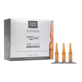 MartiDerm Platinum Photo Age [HA+], serum nawilżająco-rozświetlające, 2 ml x 10 ampułek - zdjęcie produktu