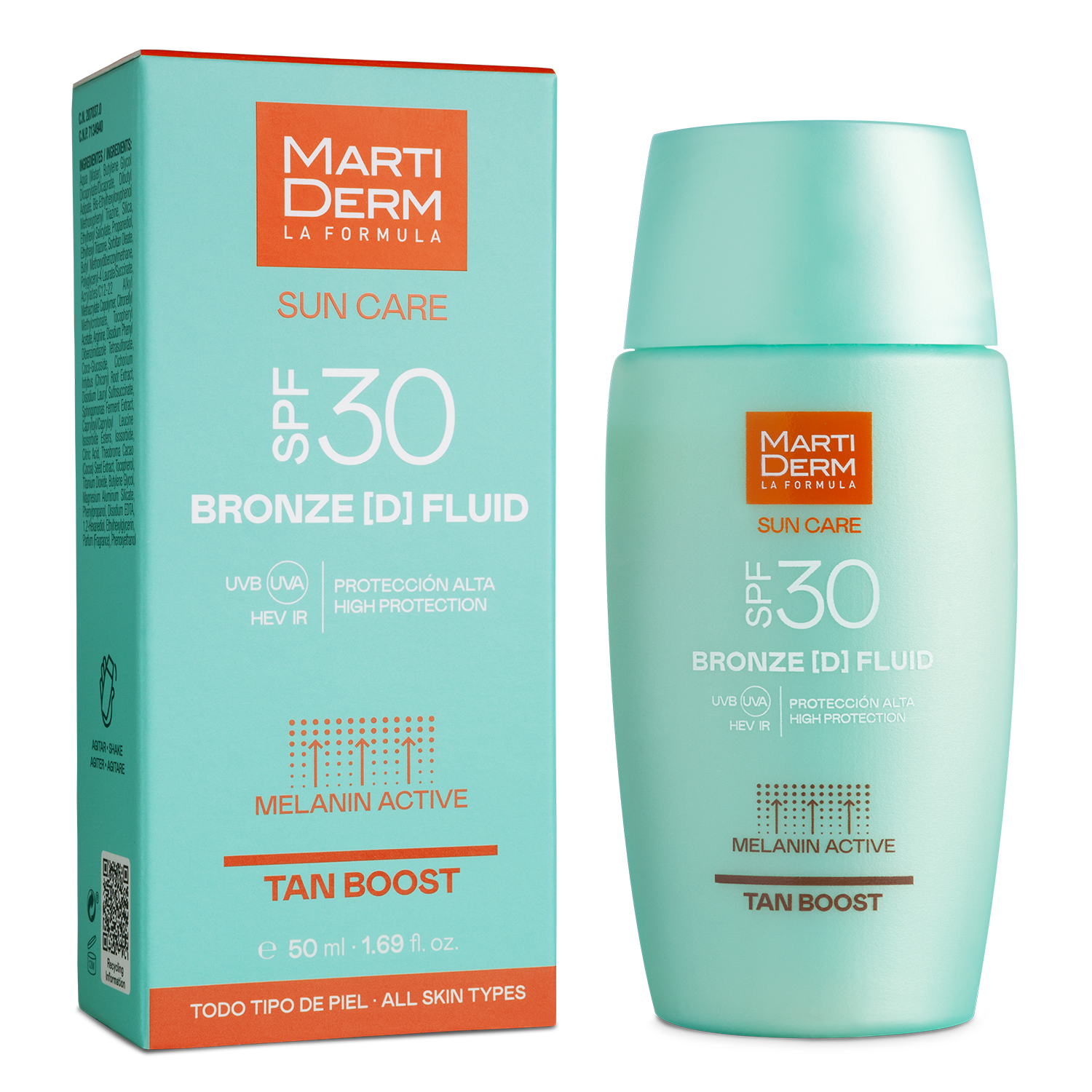 Nieznana MartiDerm Sun Care Bronze D, fluid do twarzy z filtrem przeciwsłonecznym SPF 30, 50 ml