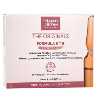 MartiDerm The Originals Formula Nᵒ10 HD Color Touch, serum nawilżająco-ujędrniające, SPF 30, 2 ml x 10 ampułek - zdjęcie produktu