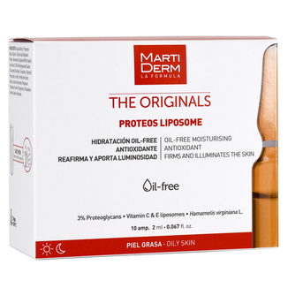 MartiDerm The Originals Proteos Liposome, serum nawilżające z antyoksydantami, skóra tłusta, 2 ml x 10 ampułek - zdjęcie produktu