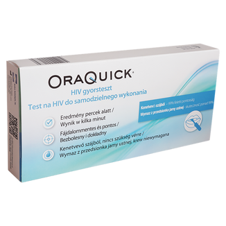 Oraquick, Test na HIV do samodzielnego wykonania, 1 sztuka USZKODZONE OPAKOWANIE - zdjęcie produktu