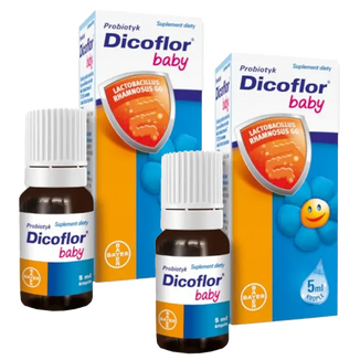 Zestaw Dicoflor Baby, dla niemowląt i dzieci, krople, 2 x 5 ml - zdjęcie produktu
