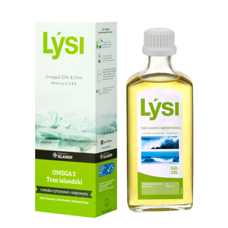 Lysi Tran Islandzki, smak cytrynowo-miętowy, 240 ml - zdjęcie produktu