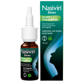 Nasivin Sinex Aloes i Eukaliptus 0,5 mg/ml, aerozol do nosa dla dorosłych i dzieci od 6 lat, 15 ml - miniaturka zdjęcia produktu