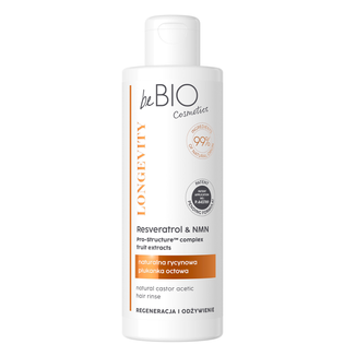 beBIO Cosmetics Longevity, naturalna rycynowa płukanka octowa do włosów, 200 ml - zdjęcie produktu
