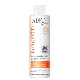 beBIO Cosmetics Longevity, naturalny wzmacniający fluid aloesowy do włosów, 100 ml - zdjęcie produktu
