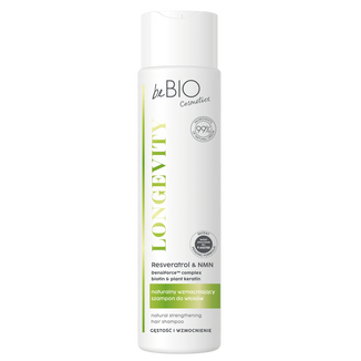 beBIO Cosmetics Longevity, naturalny wzmacniający szampon do włosów, 300 ml - zdjęcie produktu