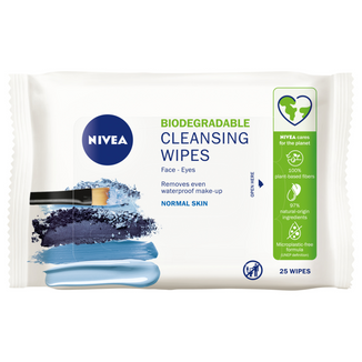 Nivea Cleansing Wipes, odświeżające chusteczki do demakijażu 3w1, cera normalna i mieszana, 25 sztuk - zdjęcie produktu