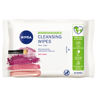 Nivea Cleansing Wipes, łagodzące chusteczki do demakijażu 3w1, cera sucha i wrażliwa, 25 sztuk - zdjęcie produktu