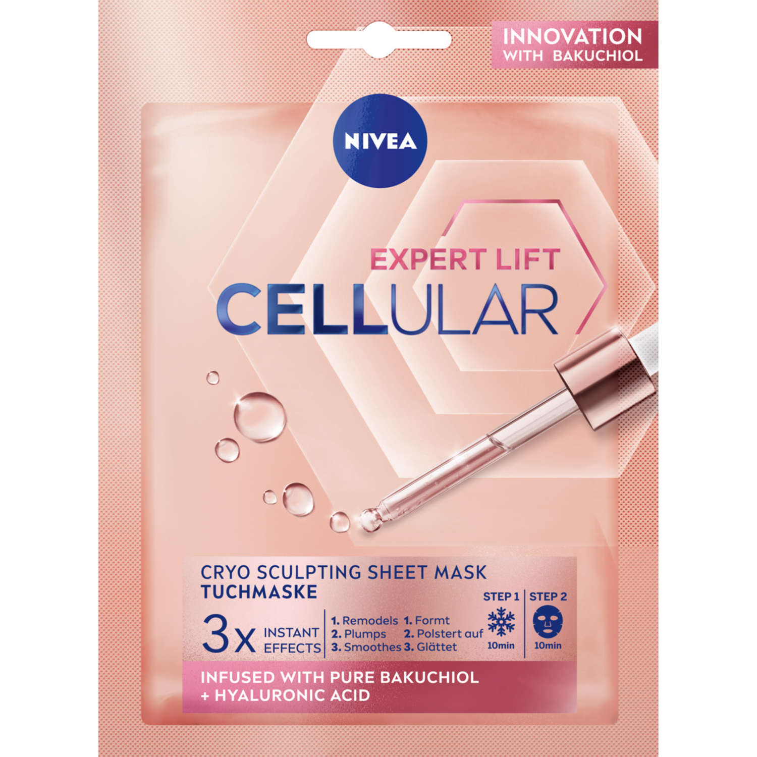 Nivea Nivea Cellular Expert Lift, maska w płachcie, chłodząco-modelująca, 1 sztuka — Składniki i ocena
