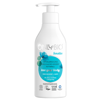 OnlyBio Sensitive, hipoalergiczna emulsja do higieny intymnej, 250 ml - zdjęcie produktu