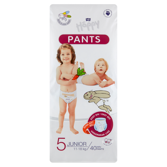 Bella Baby Happy Pants, pieluchomajtki, rozmiar 5 Junior, 11-18 kg, 40 sztuk - zdjęcie produktu