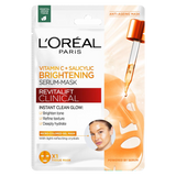 L'Oréal Revitalift Clinical, rozświetlające serum-maska w płachcie z witaminą C i kwasem salicylowym, 26 g - miniaturka zdjęcia produktu