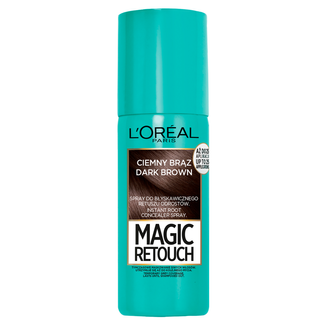 L'Oréal Magic Retouch, spray do retuszu odrostów, nr 2 ciemny brąz, 75 ml - zdjęcie produktu
