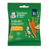 Gerber Organic Chrupki pszenno-owsiane, marchewka, pomarańcza, po 10 miesiącu, 7 g - miniaturka zdjęcia produktu