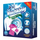 Der Waschkonig, chusteczki do prania wyłapujące kolor, 20 sztuk USZKODZONE OPAKOWANIE - miniaturka zdjęcia produktu