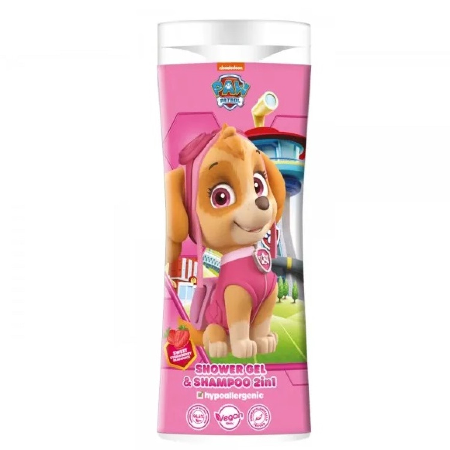 Nieznana Paw Patrol, żel pod prysznic i szampon 2w1, truskawka, 300 ml