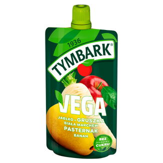 Tymbark Vega Mus, jabłko, gruszka, biała marchew, pasternak, banan, 100 g - zdjęcie produktu
