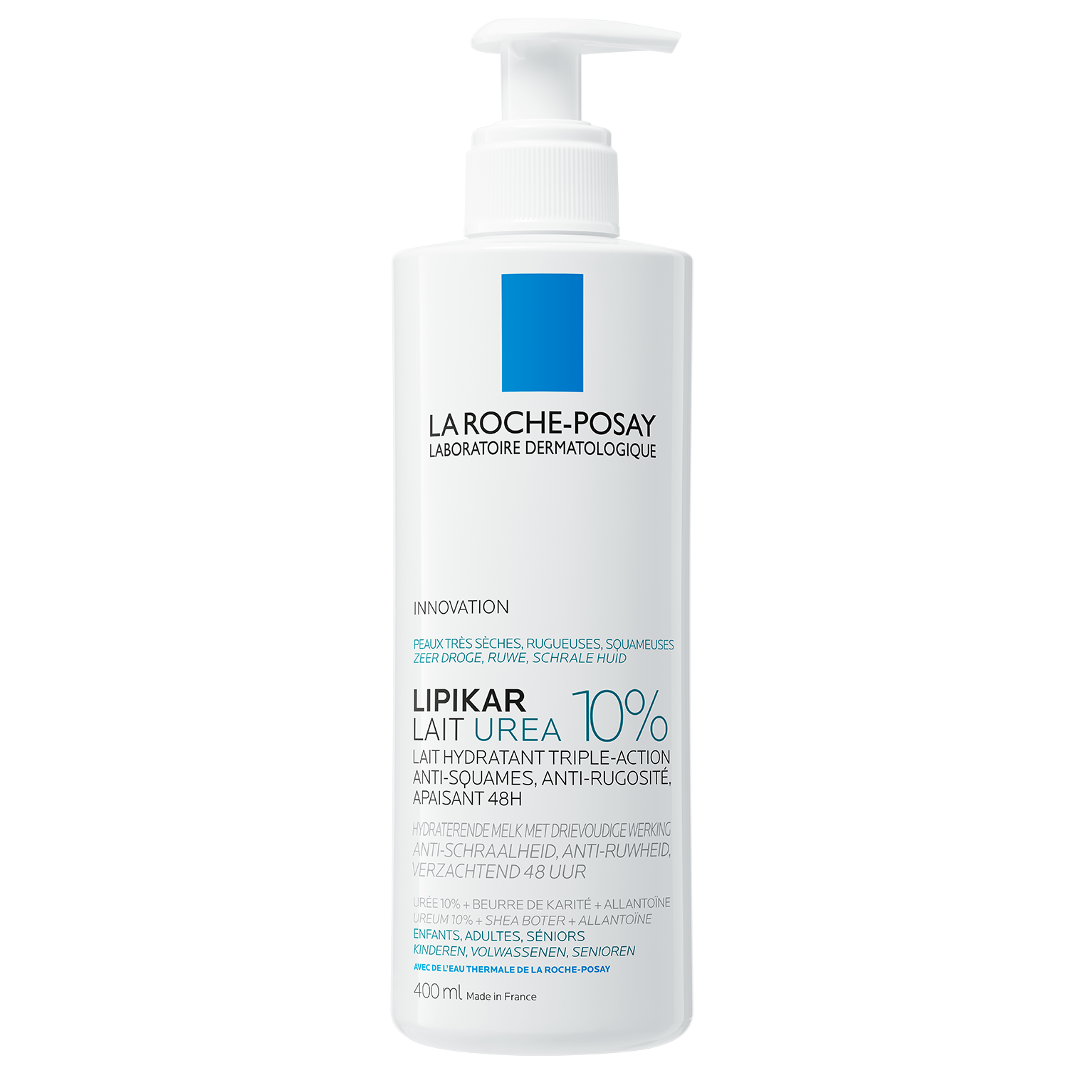 La Roche Posay La Roche-Posay Lipikar Lait Urea 10%, feuchtigkeitsspendend Körpermilch, 400 ml — Inhaltsstoffe und Bewertung