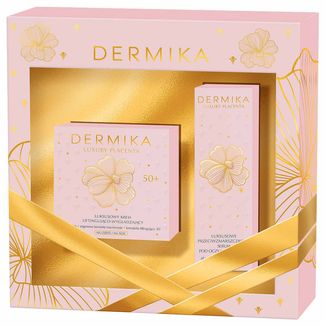 Zestaw Dermika Luxury Placenta 50+, krem do twarzy, 50 ml + serum pod oczy, 15 ml - zdjęcie produktu